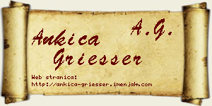 Ankica Griesser vizit kartica